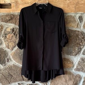 Simply Vera Vera Wang Black Button Down Shirt